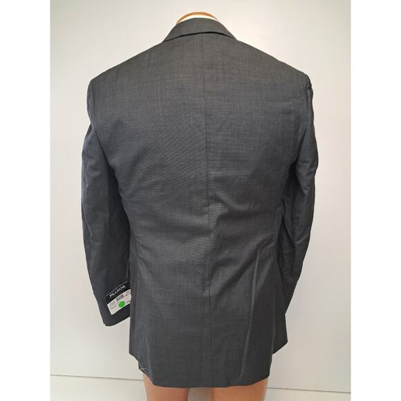 Jos A Bank Mens 2 Piece Suit 38R Charcoal Gray Wool Flat Front Pants 34x29 - Picture 8 of 14